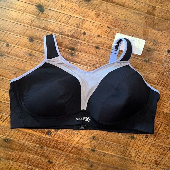 Specifixs high impact black & gray athletic workout 48D bra - Picture 3 of 5